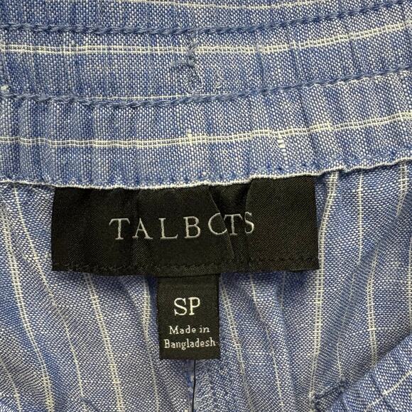 Talbots Blue Pull On Pants, NWOT, Linen Cotton, Beach, Cropped, Women's Size SP - Picture 2 of 4